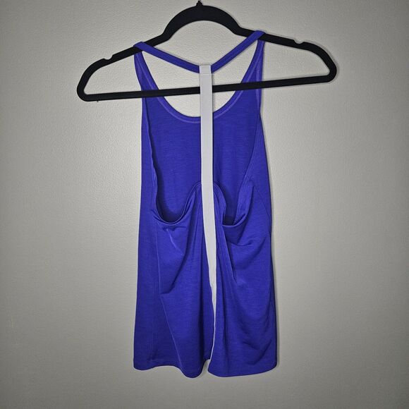 Athleta Uppercut Tank Top T-bar Back Vibrant Cobalt Slate Grey Women's Size XS - Picture 2 of 5